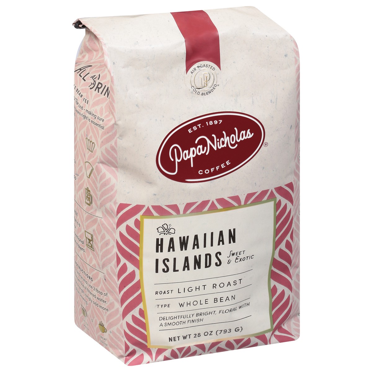 slide 5 of 9, PapaNicholas Coffee Light Roast Whole Bean Hawaiian Islands Coffee - 28 oz, 28 oz