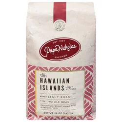 PapaNicholas Coffee Light Roast Whole Bean Hawaiian Islands Coffee - 28 oz