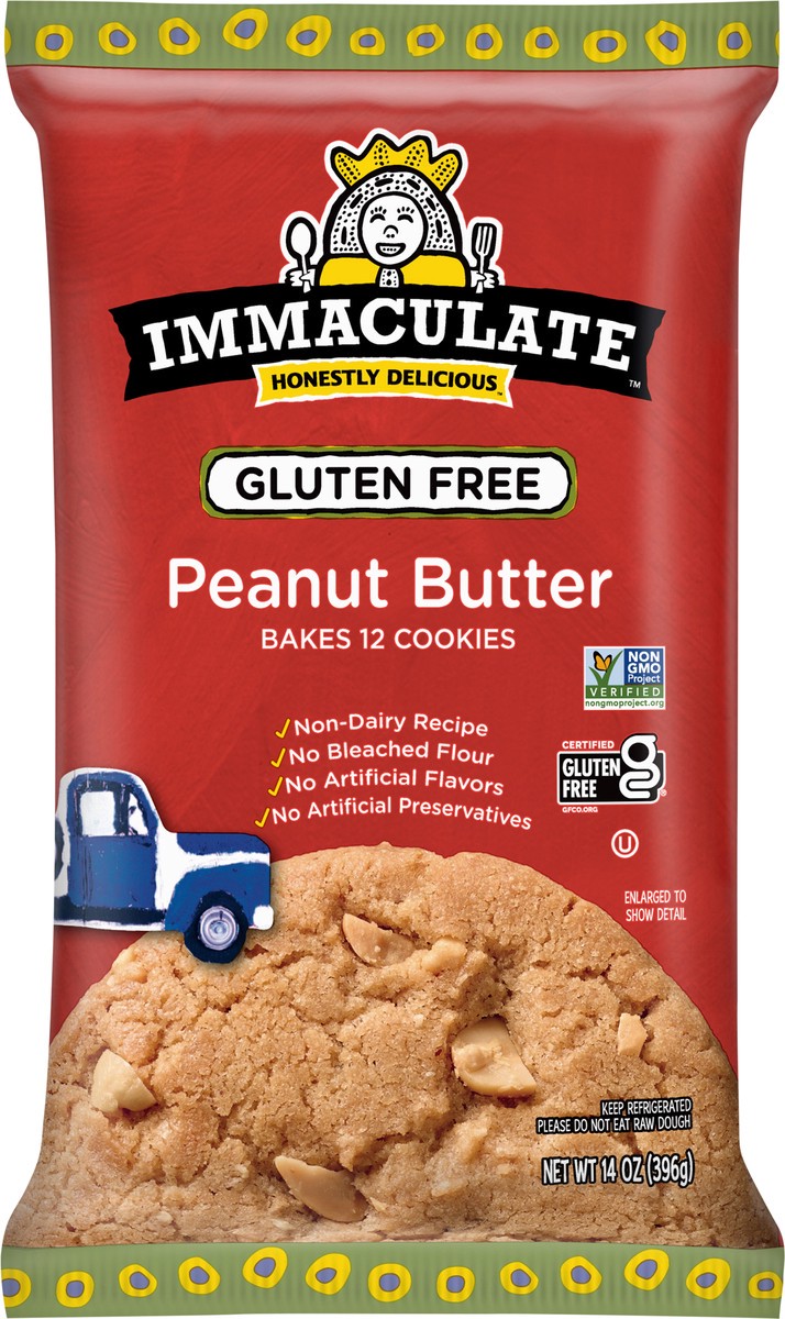 slide 4 of 14, Immaculate Baking, Peanut Butter Cookie Dough, Gluten Free, 12 Cookies, 12 ct; 14 oz