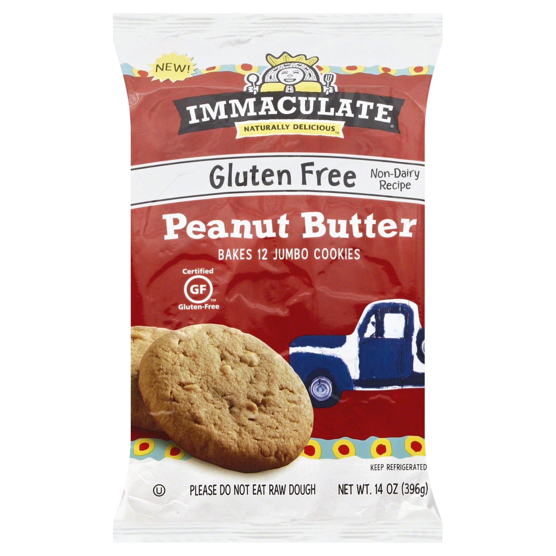 slide 1 of 5, Immaculate Baking Company Gluten Free Peanut Butter Cookie Dough, 12 ct; 14 oz