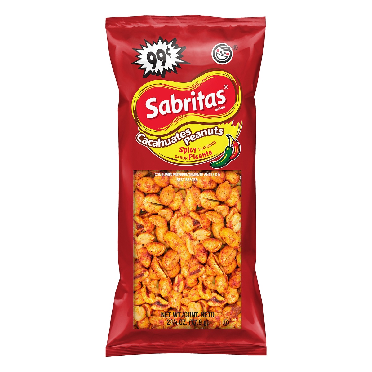 slide 1 of 1, Sabritas Peanuts Spicy Flavored 2 3/4 Oz, 2.75 oz
