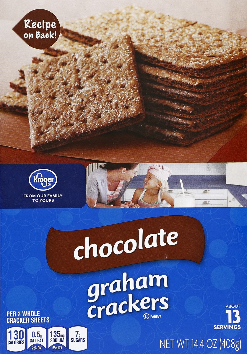 slide 1 of 5, Kroger Chocolate Graham Crackers, 14.4 oz