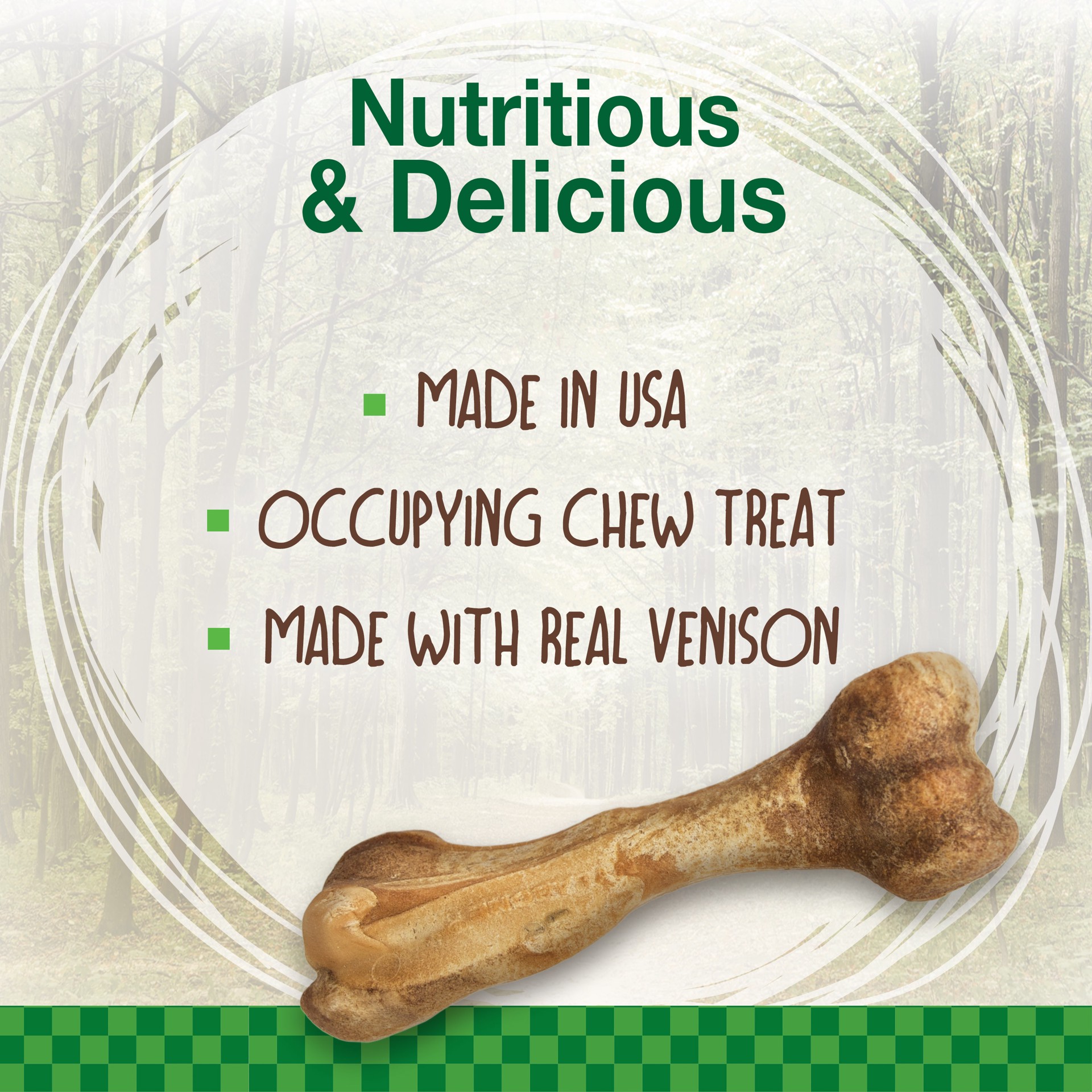 slide 5 of 10, Nylabone H E Wild Venison Lg, 1 ct