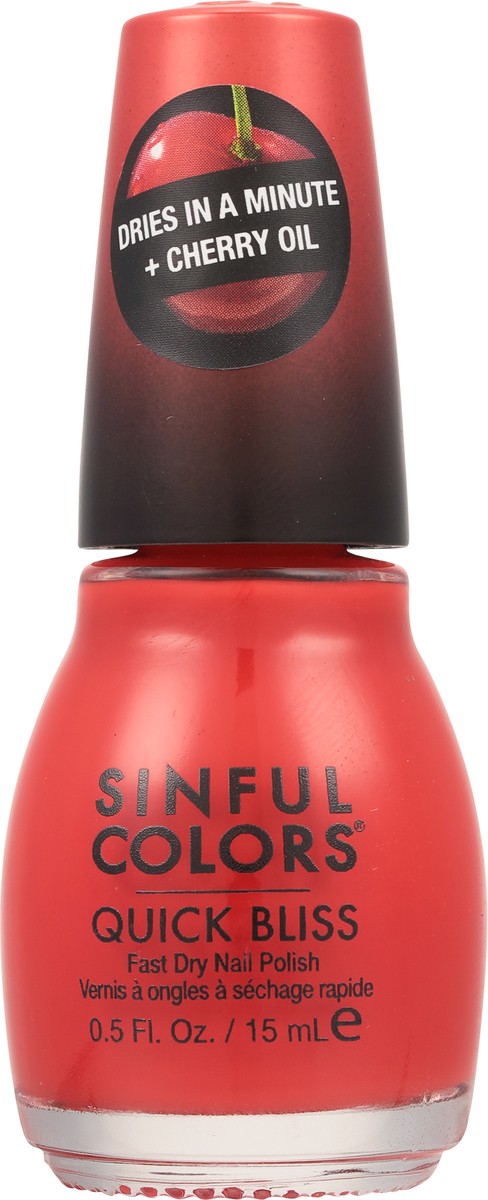 slide 3 of 9, Sinful Colors Quick Bliss Cherry Chaser 2672 Fast Dry Nail Polish 0.5 fl oz, 0.5 fl oz