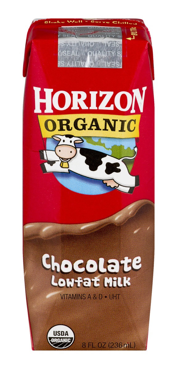 slide 1 of 1, Horizon Organic Lowfat Chocolate Milk, 8 fl oz