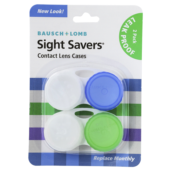 slide 1 of 2, Bausch + Lomb Sight Savers Contact Lens Cases, 2 ct