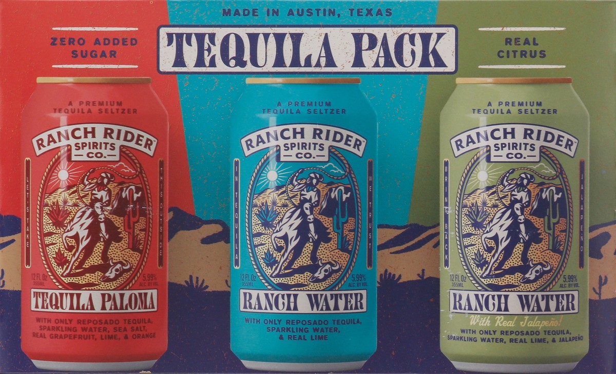 slide 3 of 13, Ranch Rider Spirits Co. Tequila Pack Seltzer 6 - 12 fl oz Cans, 