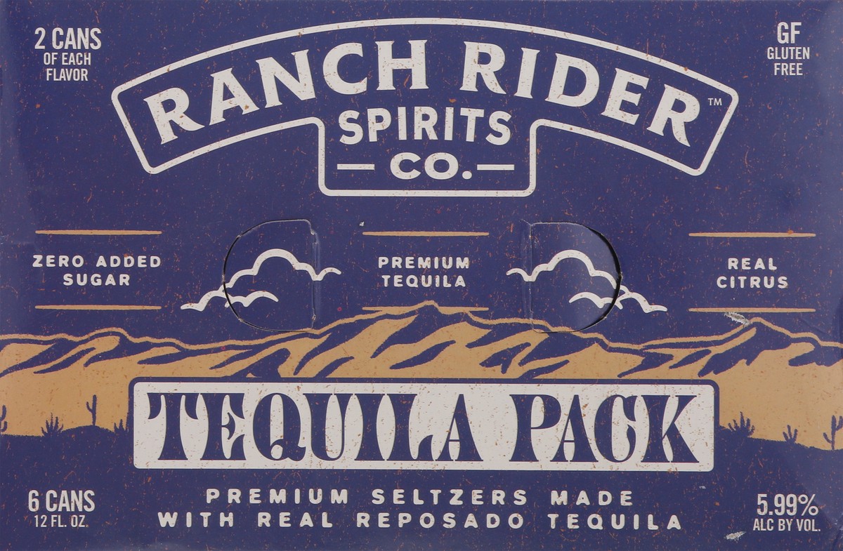 slide 4 of 13, Ranch Rider Spirits Co. Tequila Pack Seltzer 6 - 12 fl oz Cans, 