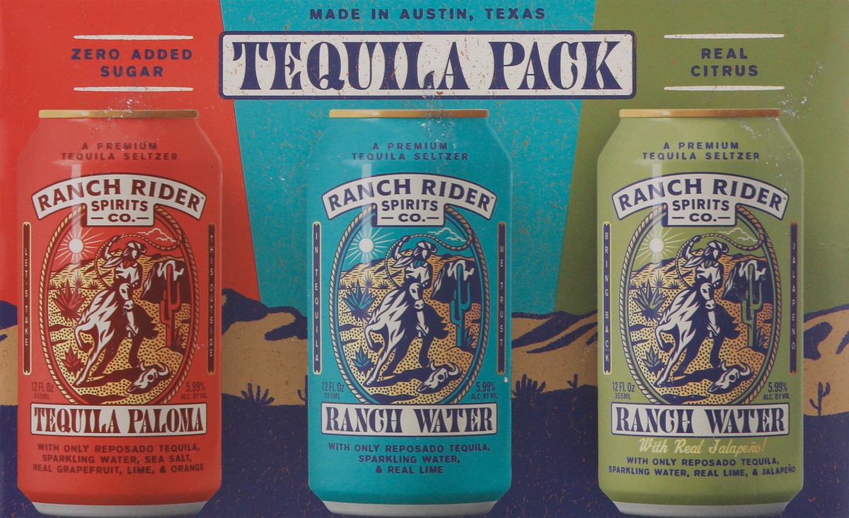 slide 8 of 13, Ranch Rider Spirits Co. Tequila Pack Seltzer 6 - 12 fl oz Cans, 