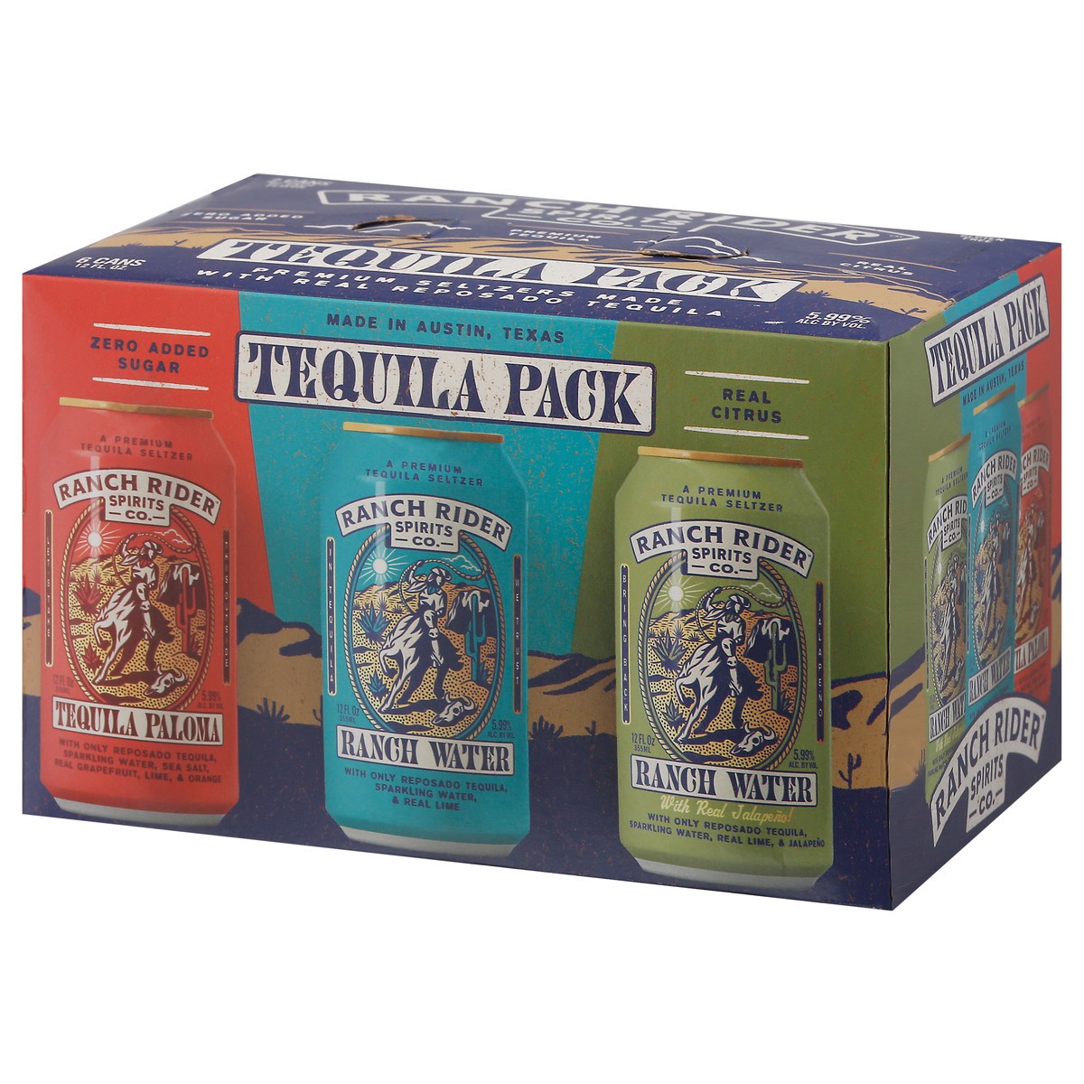 slide 6 of 13, Ranch Rider Spirits Co. Tequila Pack Seltzer 6 - 12 fl oz Cans, 