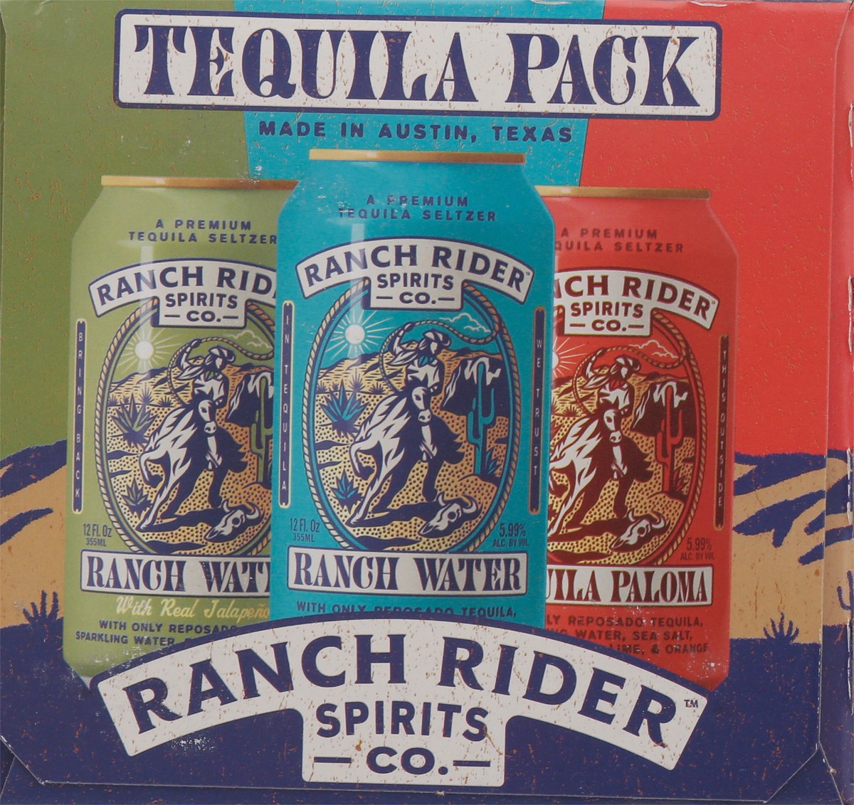 slide 10 of 13, Ranch Rider Spirits Co. Tequila Pack Seltzer 6 - 12 fl oz Cans, 