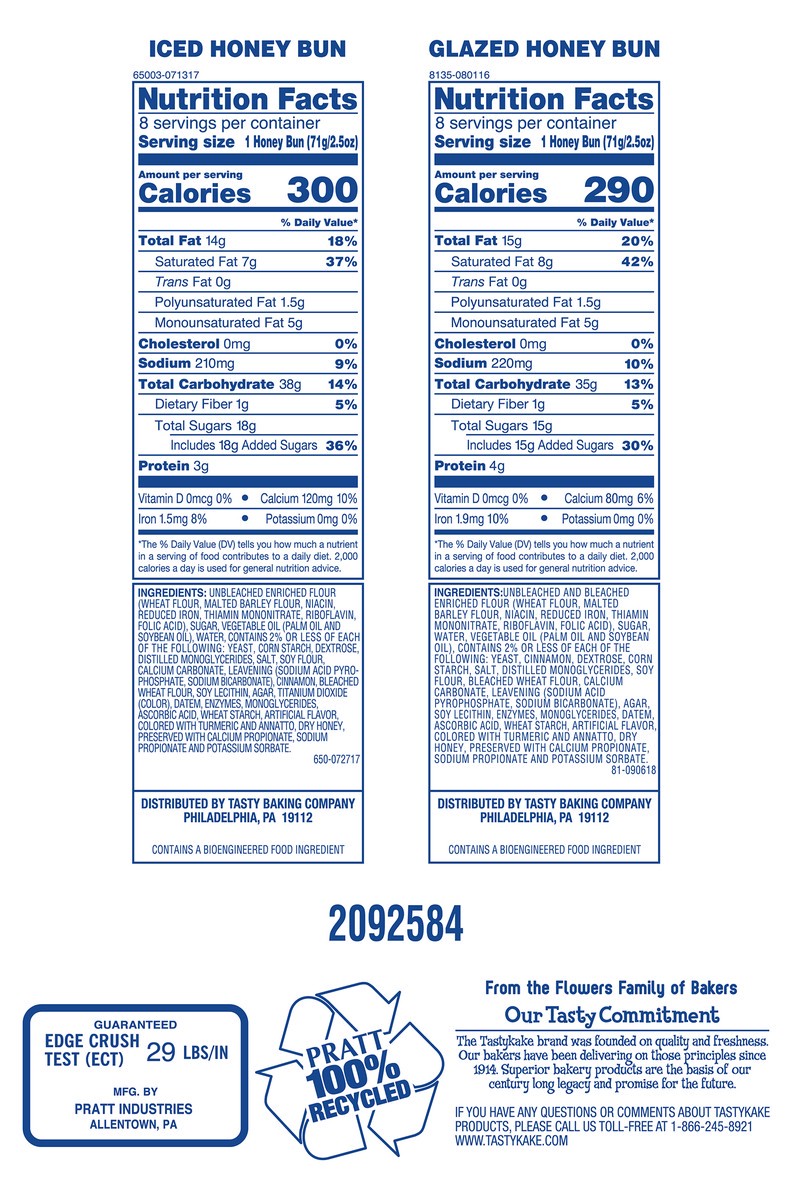 slide 4 of 9, Tastykake Honey Buns, 8 ct