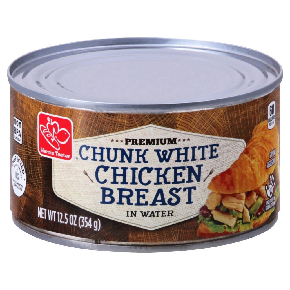 slide 1 of 4, Harris Teeter™ Canned White Meat Chicken, 12.5 oz