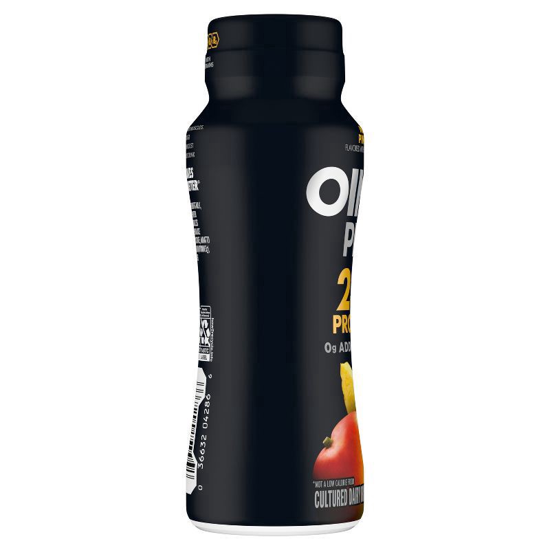 slide 6 of 7, Oikos Pro Mango Pineapple Cultured Dairy Drink, 23 Grams of Protein, 0g Added Sugar, Just Delicious High Protein Snacks, 7 FL OZ Bottle, 7 fl oz