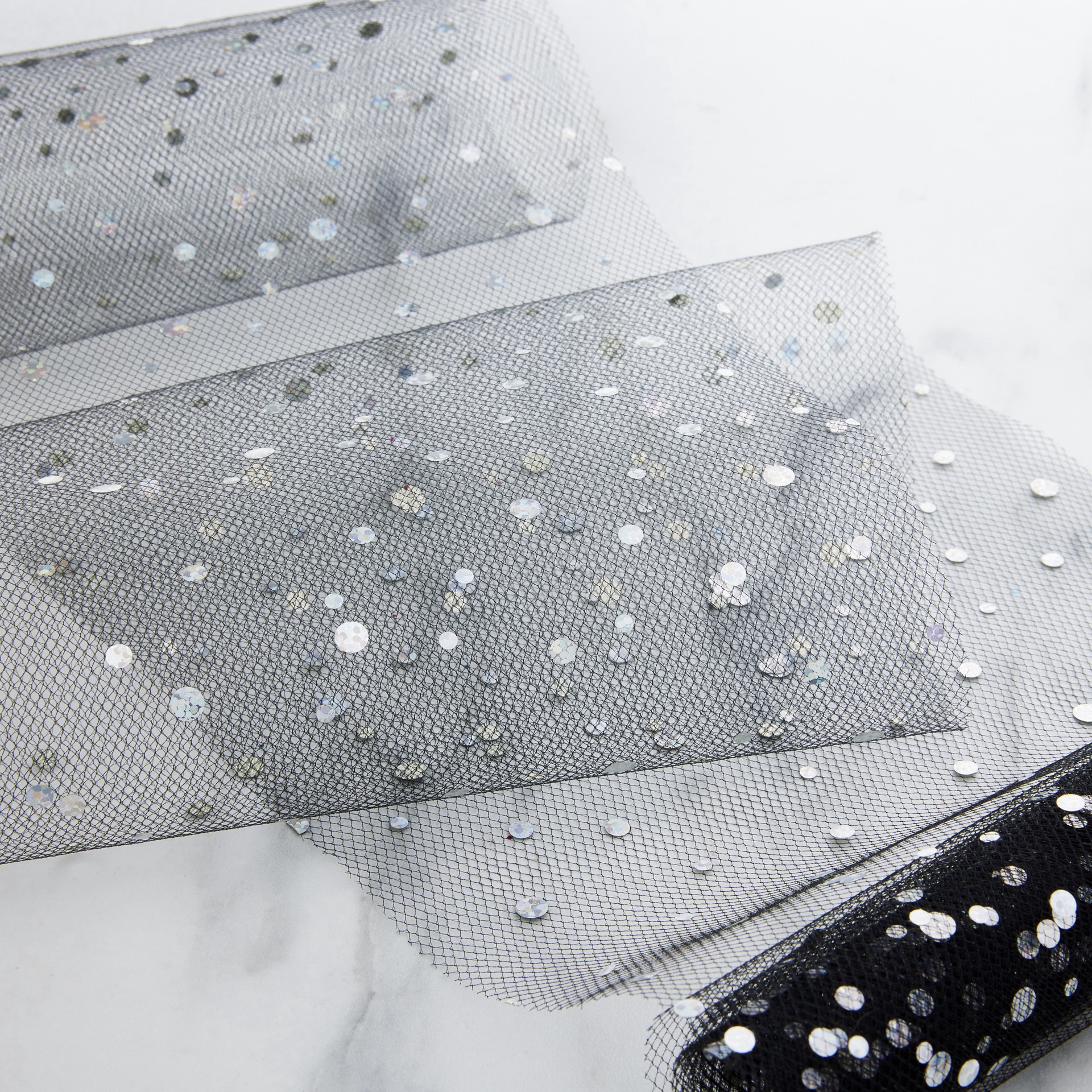 slide 3 of 7, 6" X 8yd. Holographic Dot Tulle By Celebrate It, 6 in x 8 yd