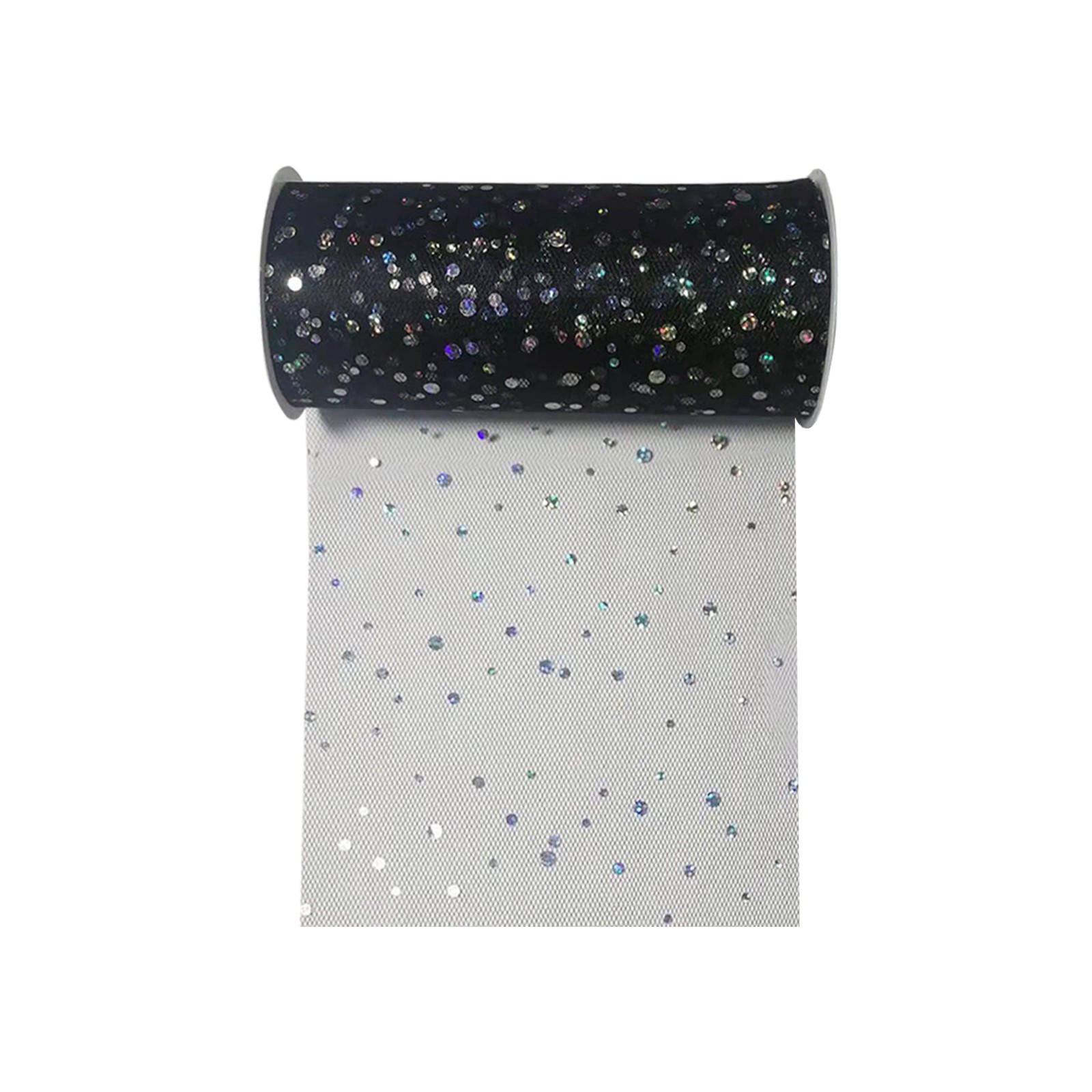 slide 2 of 7, 6" X 8yd. Holographic Dot Tulle By Celebrate It, 6 in x 8 yd