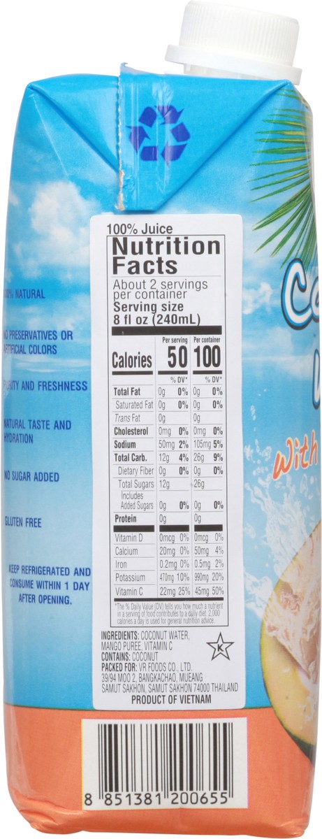 slide 6 of 10, Yaco Coconut Water With Mango 16.9 fl oz Carton, 16.9 oz