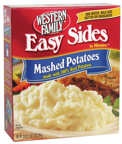 slide 1 of 1, Western Family Mashed Potatoes, 28 oz