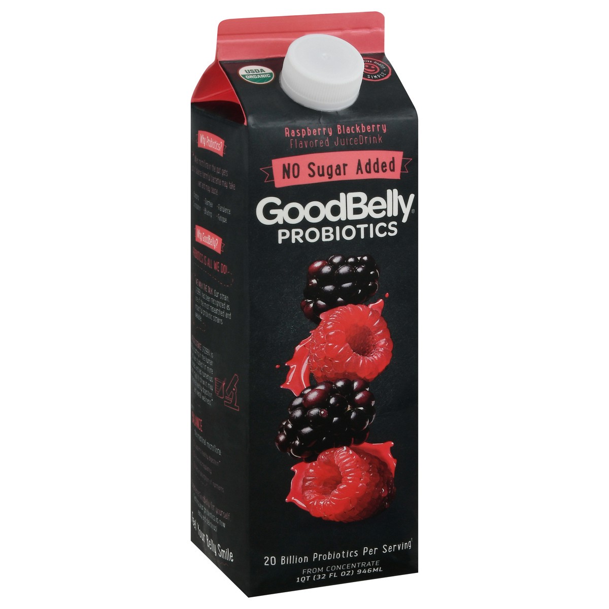 slide 5 of 9, GoodBelly Probiotics Raspeberry Blackberry Juice Drink 32 fl oz, 32 fl oz