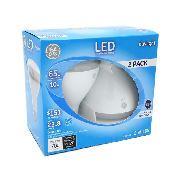 slide 1 of 1, GE Lighting Ge Led 65W Daylight Indoor Floodlight, 2 ct