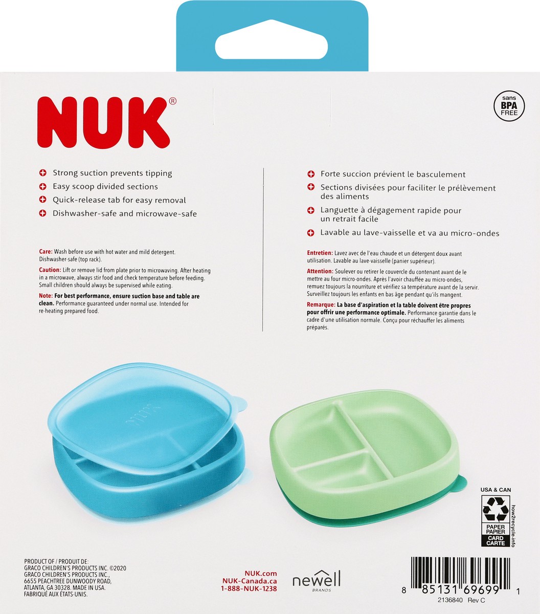 slide 5 of 9, Nuk Suction Plates, 2 ct