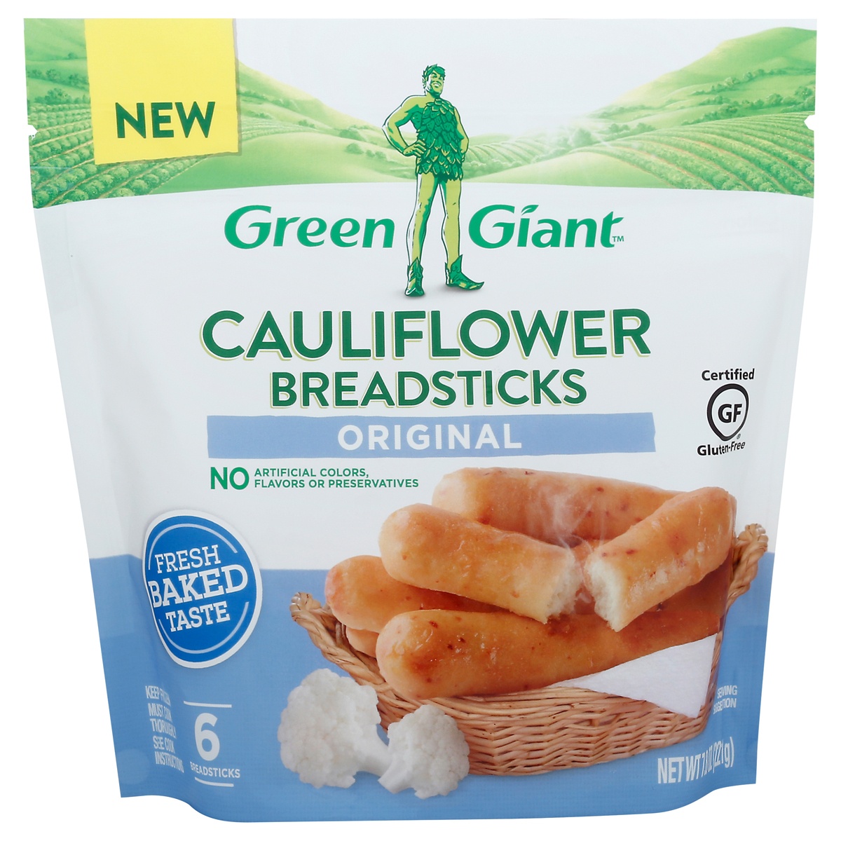 slide 1 of 1, Green Giant Cauliflower Original Breadsticks 6 - 7.8 oz Breadsticks, 6 ct