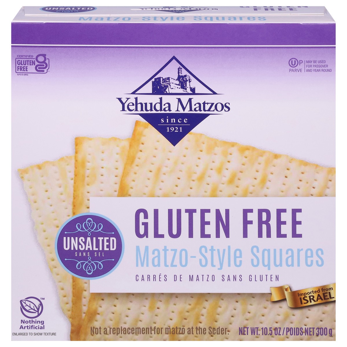 slide 1 of 4, Yehuda Matzo-Style Gluten Free Unsalted Squares 10.5 oz, 10.5 oz