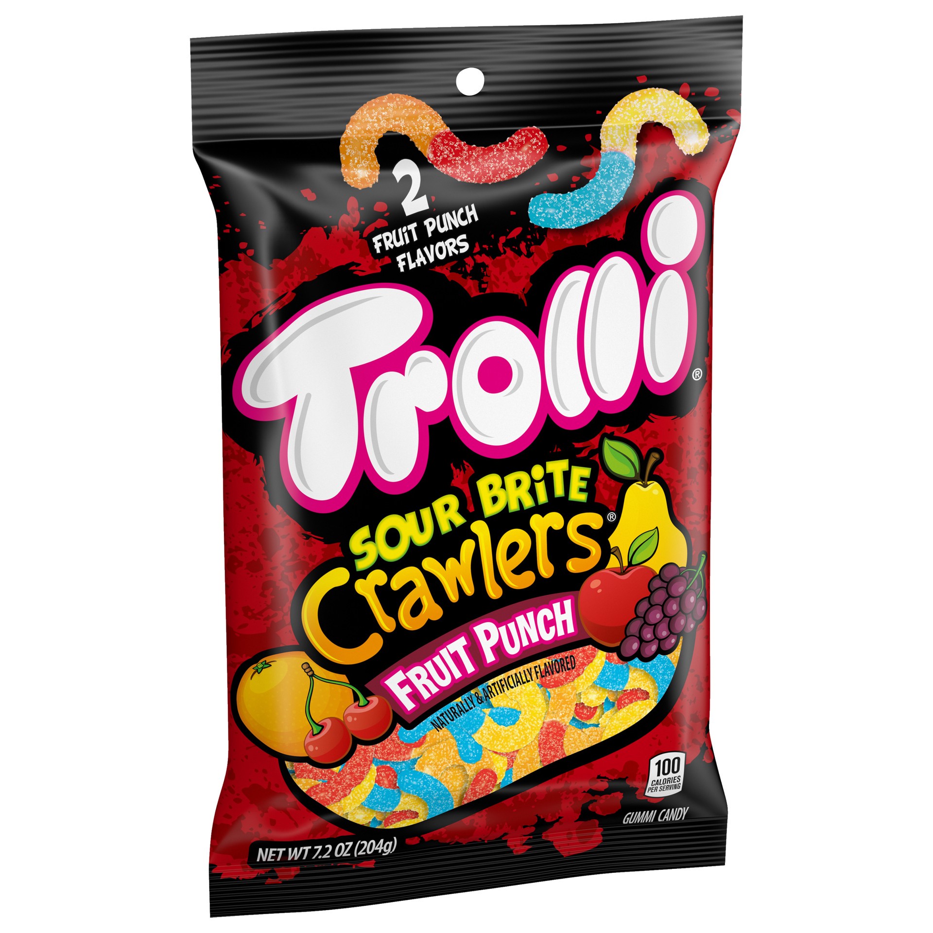 slide 3 of 5, Trolli Sour Brite Crawlers Fruit Punch Gummi Candy 7.2 oz, 7.2 oz