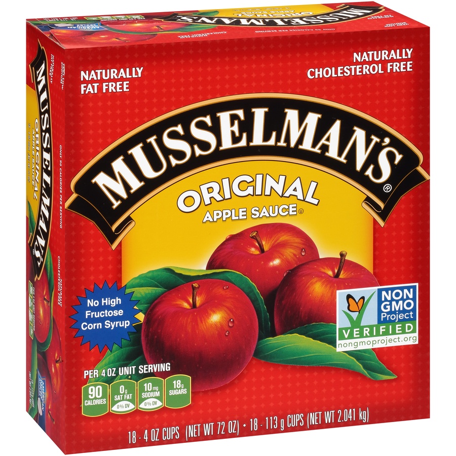 slide 3 of 8, Musselman's Original Apple Sauce, 18 ct; 4 oz