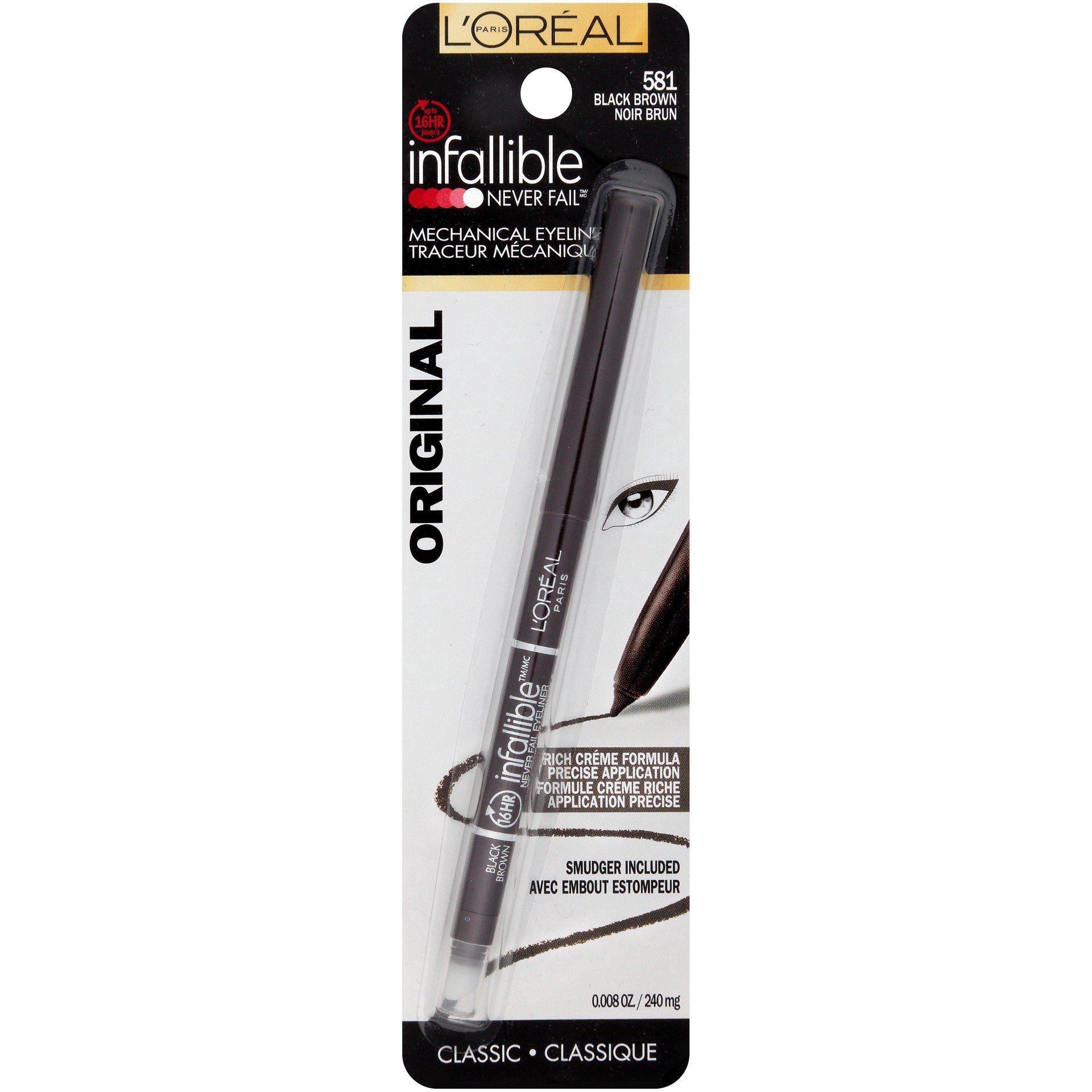 slide 17 of 17, L'Oréal Infallible Never Fail 16hr Eyeliner Pencil - Brown - 0.01 oz, 0.008 oz