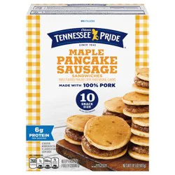 Odom's Tennessee Pride Maple Pancake Sausage Sandwiches - 12 ct Frozen