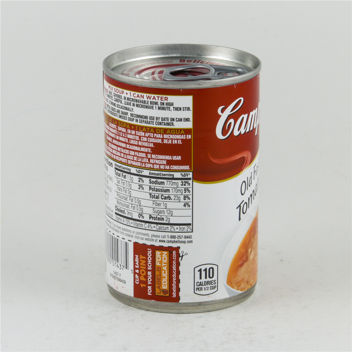 slide 2 of 8, Campbell's Condensed Old Fashioned Tomato Rice Soup, 11 oz Can, 11 oz