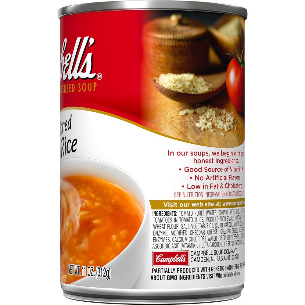 slide 7 of 8, Campbell's Condensed Old Fashioned Tomato Rice Soup, 11 oz Can, 11 oz