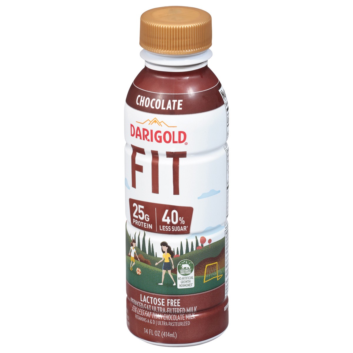 slide 3 of 9, Darigold Fit Reduced Fat Lactose Free Chocolate Milk 14 fl oz, 14 fl oz