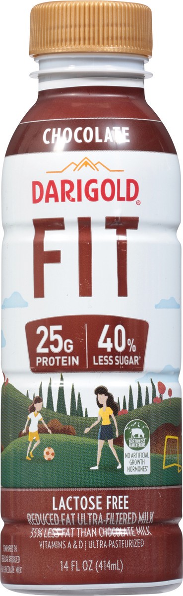 slide 6 of 9, Darigold Fit Reduced Fat Lactose Free Chocolate Milk 14 fl oz, 14 oz