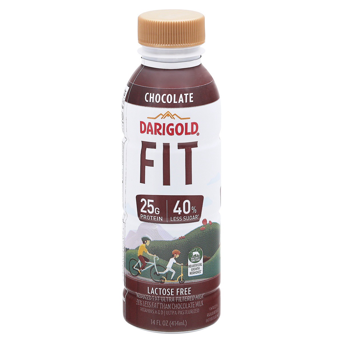 slide 1 of 9, Darigold Fit Reduced Fat Lactose Free Chocolate Milk 14 fl oz, 14 fl oz