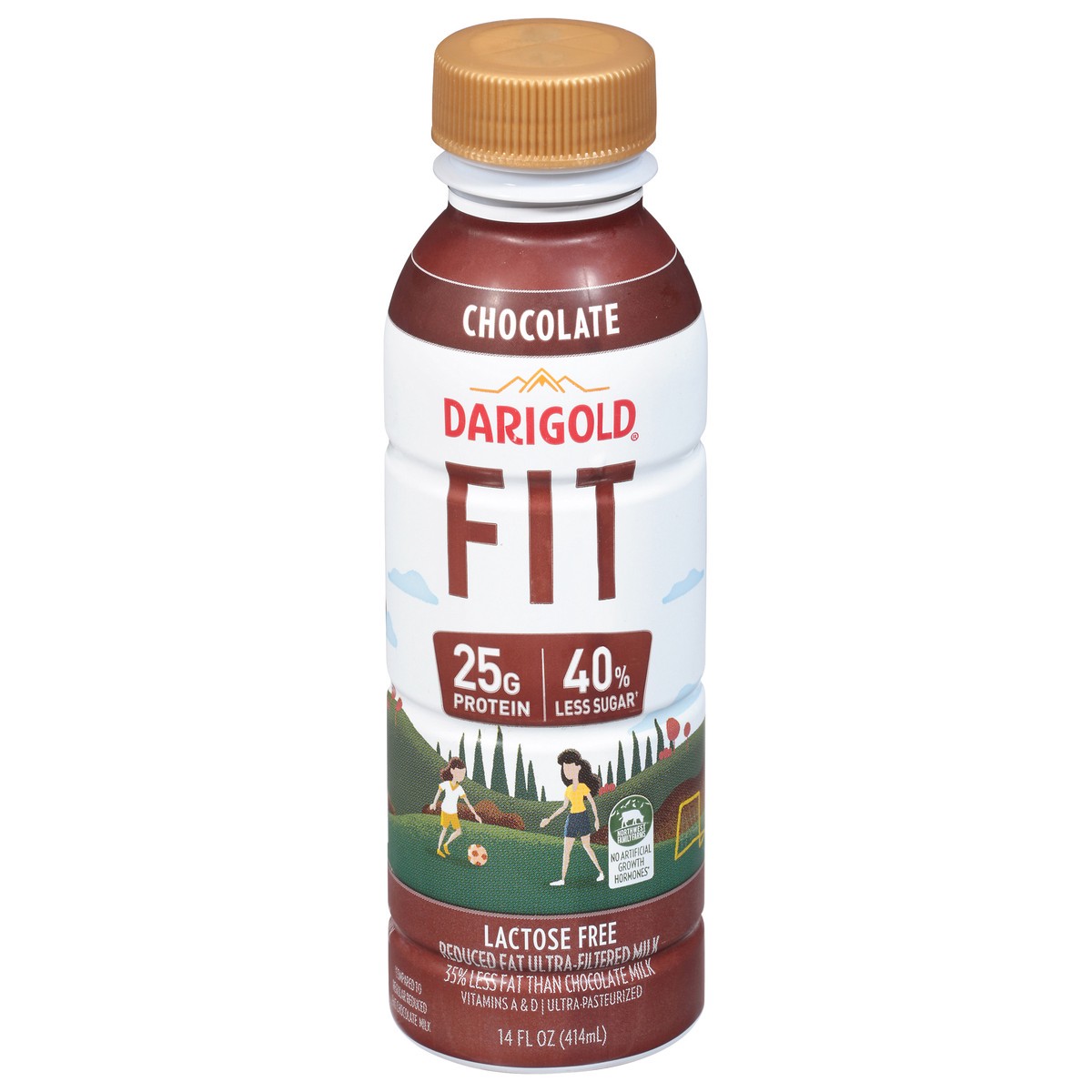 slide 1 of 9, Darigold Fit Reduced Fat Lactose Free Chocolate Milk 14 fl oz, 14 oz