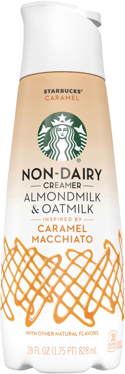 slide 7 of 7, Starbucks Caramel Flavored Almondmilk & Oatmilk Non-Dairy Liquid Coffee Creamer 28 fl oz., 28 fl oz