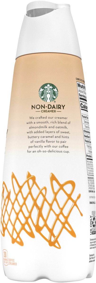 slide 5 of 7, Starbucks Caramel Flavored Almondmilk & Oatmilk Non-Dairy Liquid Coffee Creamer 28 fl oz., 28 fl oz