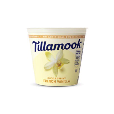 slide 1 of 5, Tillamook French Vanilla Low-Fat Yogurt, 6oz, 170 g