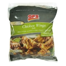 slide 1 of 1, GFS Cooked Chili Lime Chix Wing, 64 oz