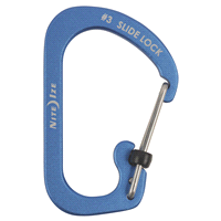 slide 5 of 13, Nite Ize SlideLock Carabiner Aluminum #3 - Blue, 1 ct