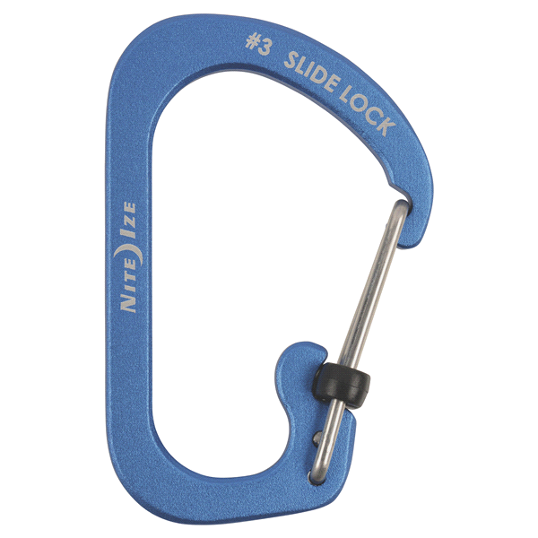 slide 6 of 13, Nite Ize SlideLock Carabiner Aluminum #3 - Blue, 1 ct