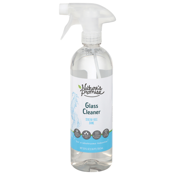 slide 1 of 1, Nature's Promise Plant-Based Streak-Free Glass Cleaner Trigger Spray, 25 oz