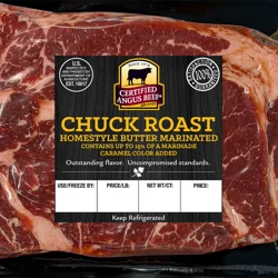 Certified Angus Beef Butter Flavored Beef Chuck Roast
