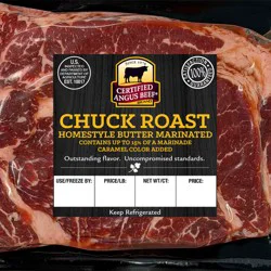 Certified Angus Beef Butter Flavored Beef Chuck Roast