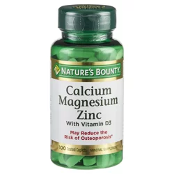 Nature's Bounty Calcium Magnesium Zinc with Vitamin D3 100 Coated Caplets