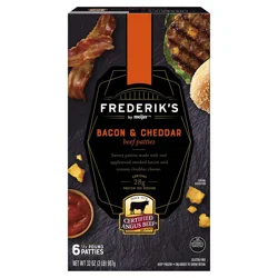 Frederik's By Meijer Certified Angus Beef Bacon and Cheddar Burger, 32 oz