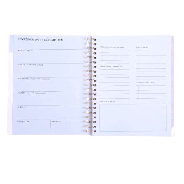 slide 3 of 4, 2025 Gartner Studios Weekly/Monthly Annual Planner, 9-1/8"" X 11"", Watercolor Floral, January 2025 To December 2025, 1 ct