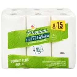 Our Brand Store Brand White Double Plus Rolls 2-Ply Paper Towels - 15 ct